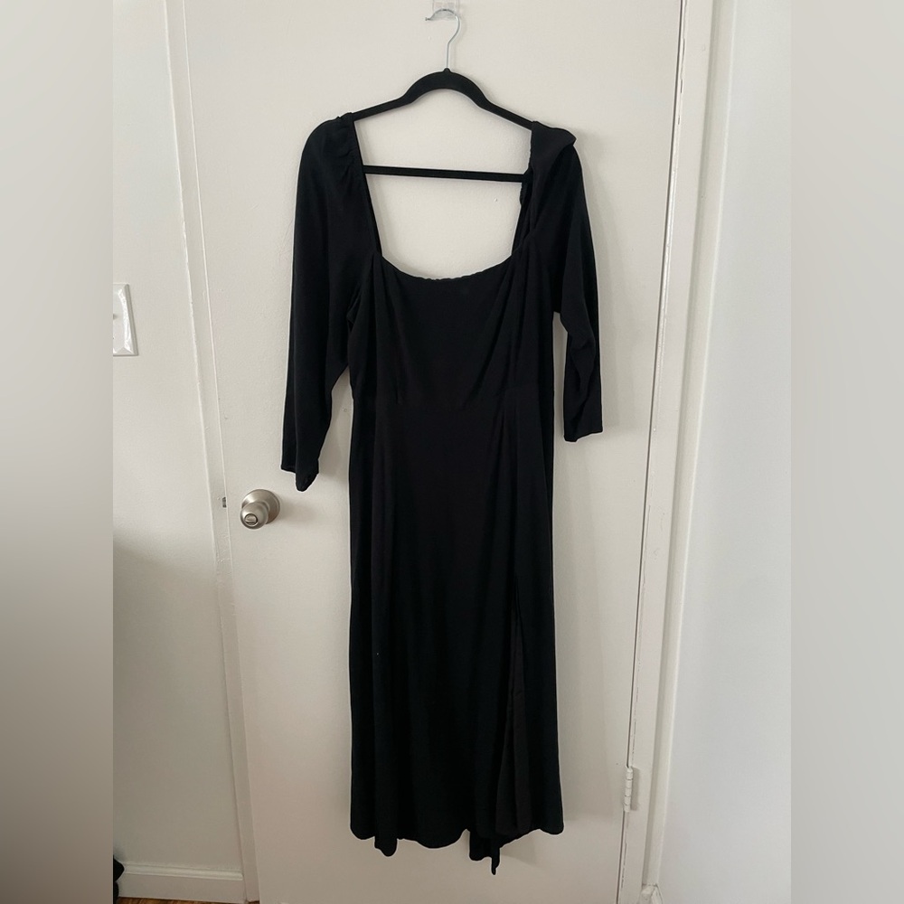 OAK + FORT Black Long Sleeve Dress